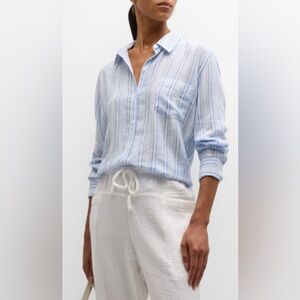 RAILS Blue Striped Button-Up Shirt Size Small